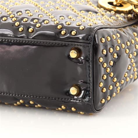 studded lady dior supple in patent aw17|Christian Dior Supple Lady Dior Bag Cannage Studded Patent .